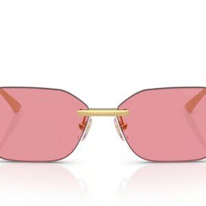 Versace  VE2274 100284 Gold/Pink Oval Women Sunglasses Authentic